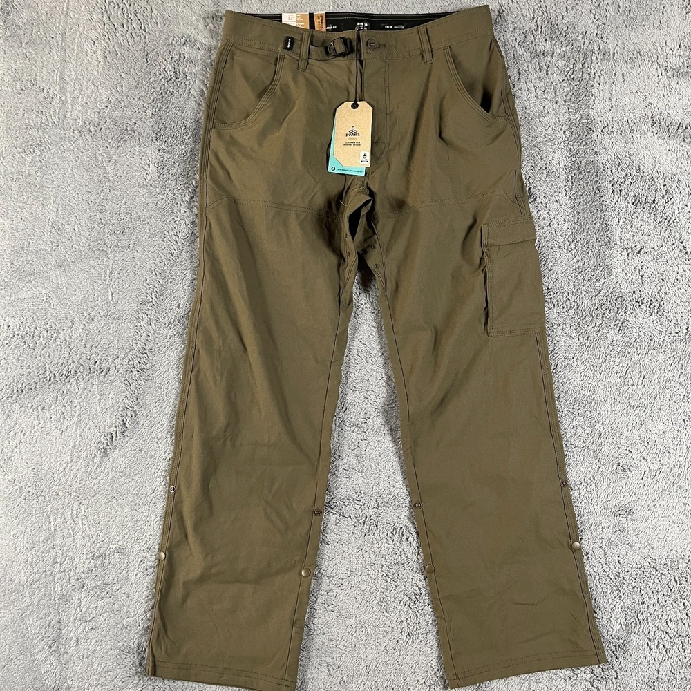 Prana Pants Mens 32x30 Slate Green Zion II Stretch Relaxed Straight Leg Hiking